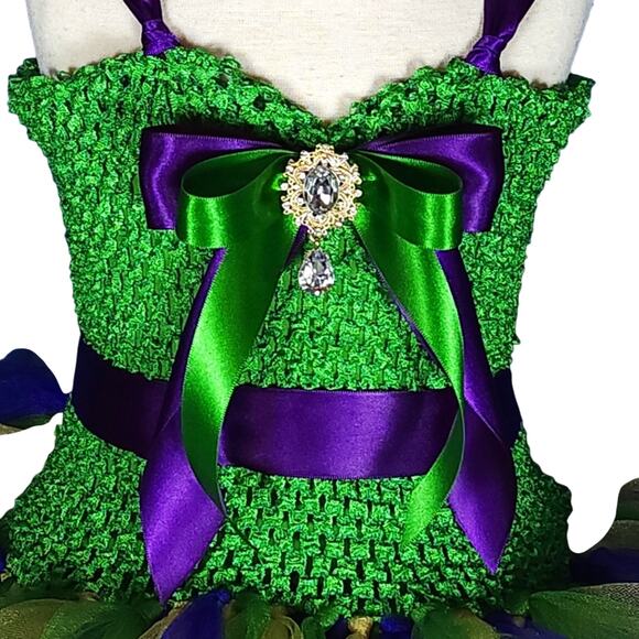 BLACK FRIDAY SALE - TuTu Dress Purple, Green, Black & Gold, Size 6 - 9 Youth NWT - Picture 1 of 10